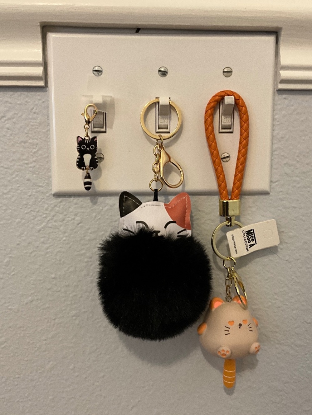 Cat Bag charms key rings NEW